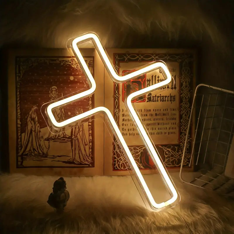 1pc Jesus Cross Neon Sign