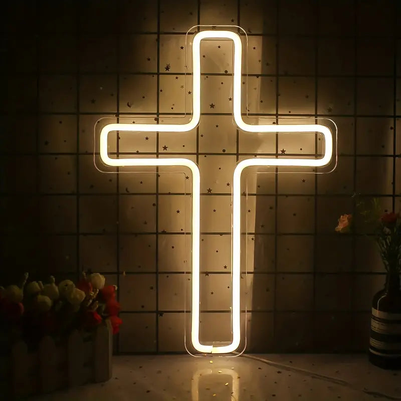 1pc Jesus Cross Neon Sign