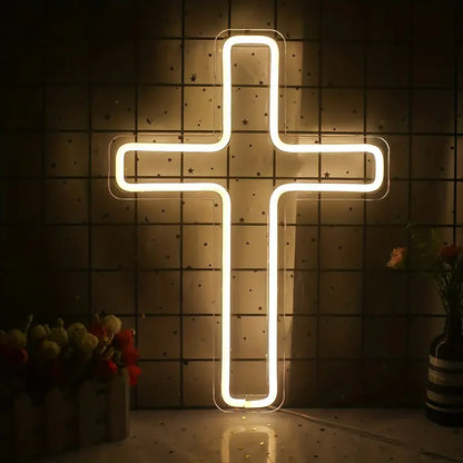 1pc Jesus Cross Neon Sign