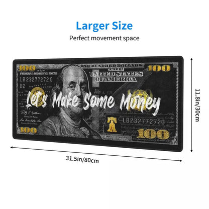 1pc 31.5x11.8in Money Extended Mouse Pad