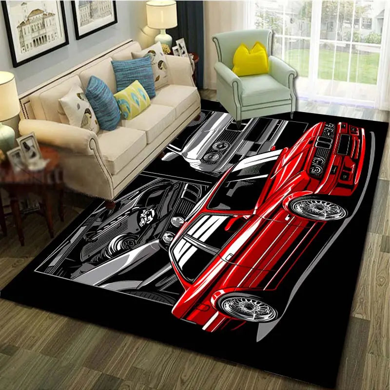 1pc Racing Car Pattern Carpets