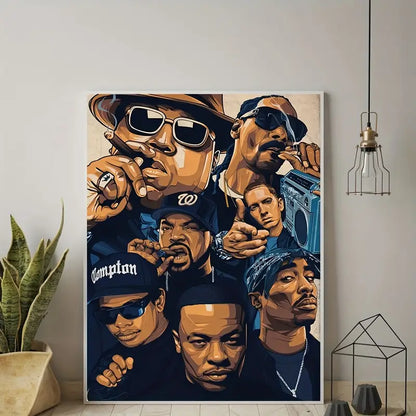 1pc Famous Hip Hop Singer room Art