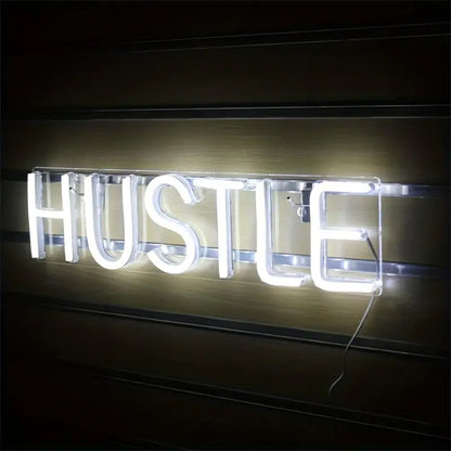 1pc LED Hustle Neon Sign Novelty Light