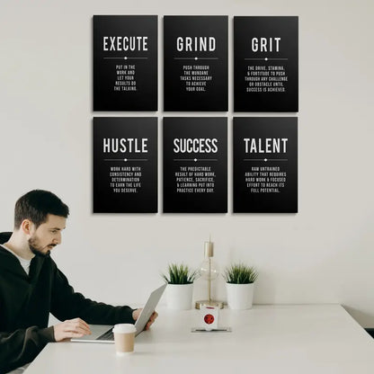 6pcs Motivational Quote Posters