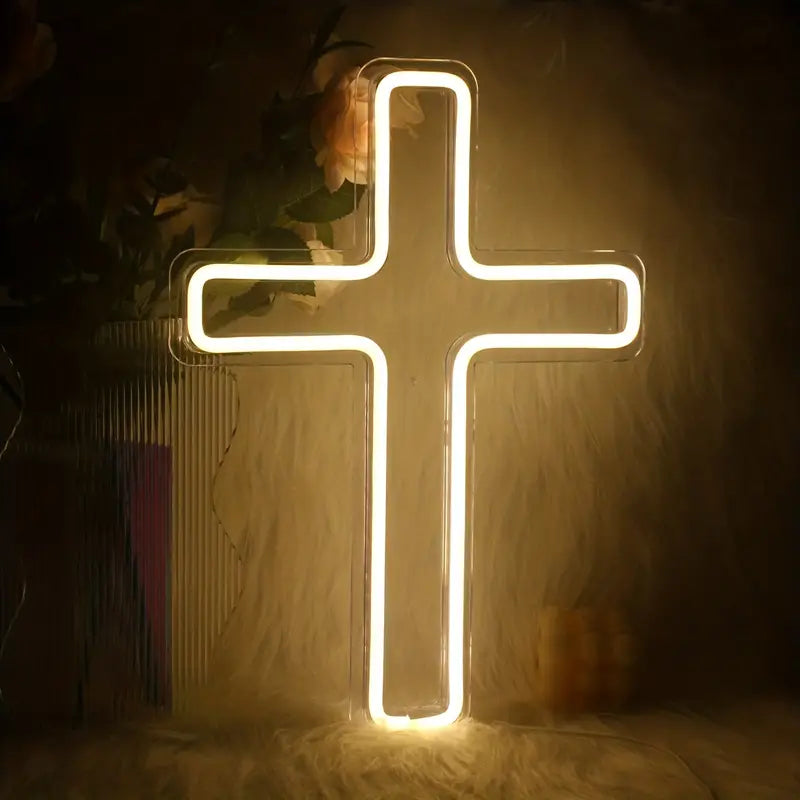 1pc Jesus Cross Neon Sign