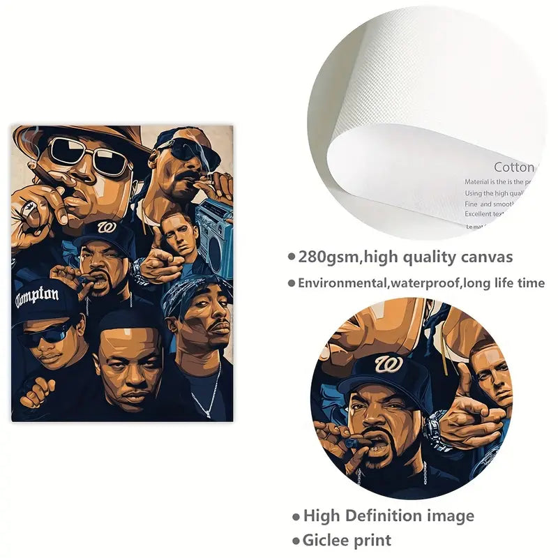 1pc Famous Hip Hop Singer room Art