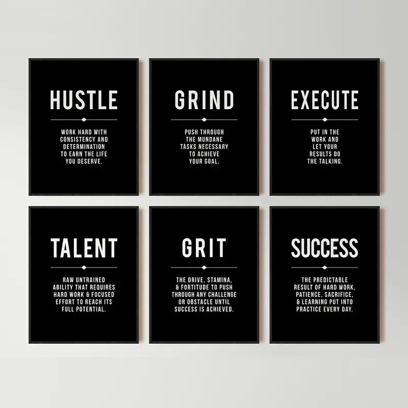 6pcs Motivational Quote Posters