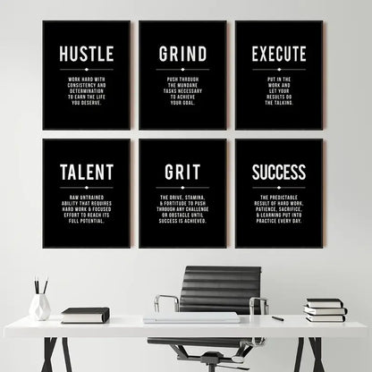 6pcs Motivational Quote Posters