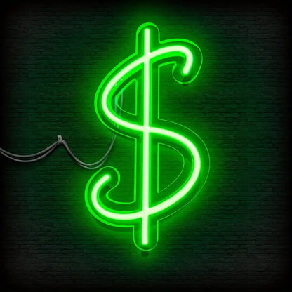 1pc, Dollar Neon Sign USB Powered Light - 7 X13.7 Inch