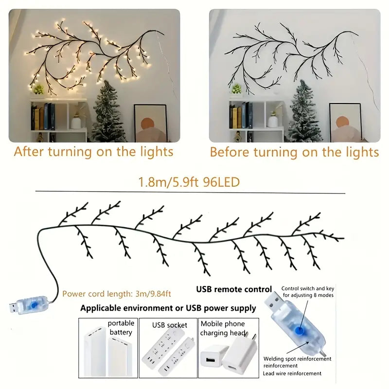 1pc 96LED Tree Branch Light