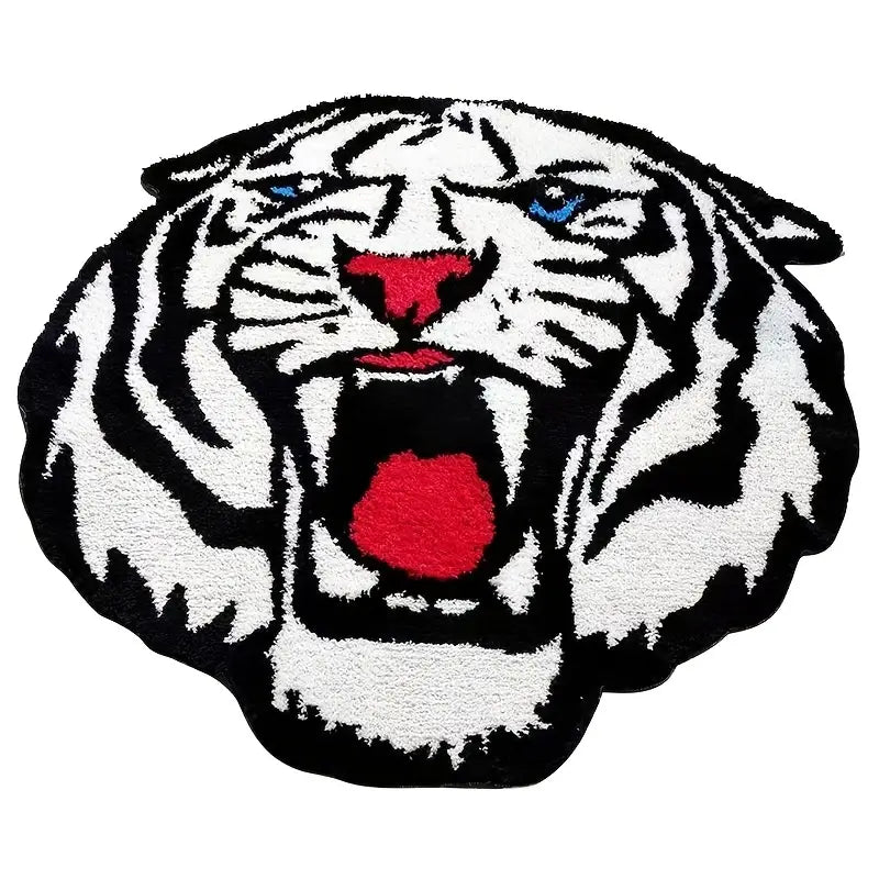 1pc Fashion Tiger Head Carpet Floor Mat