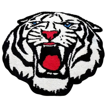 1pc Fashion Tiger Head Carpet Floor Mat