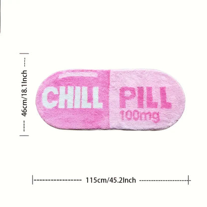 1pc Super Soft Tufted Chill Pill Rug