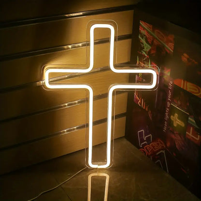 1pc Jesus Cross Neon Sign